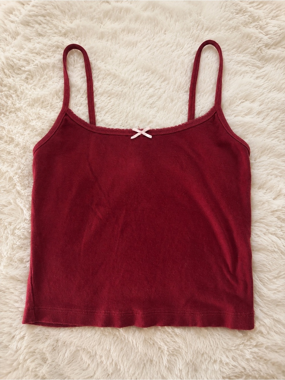 Garage Maroon Spaghetti Strap Camisole